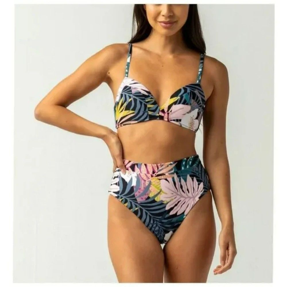 Nwt Rasins Newport Bra Tropical Bikini Top Small Beach Summer Swim